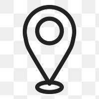 Location icon png sticker, transparent background