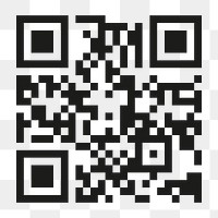 QR code png sticker, transparent background