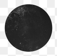 Aesthetic black png circle badge sticker, transparent background