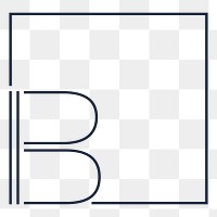 B box png frame, transparent background