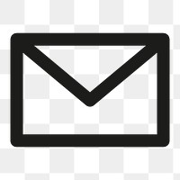 Email icon png sticker, transparent background