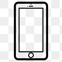 Smartphone icon png sticker, transparent background