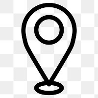 GPS icon png sticker, transparent background