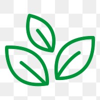 Leaves icon png sticker, transparent background