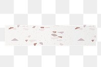 Png terrazzo washi tape sticker, aesthetic design, transparent background