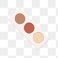 Eyeshadow palette png sticker, aesthetic design, transparent background