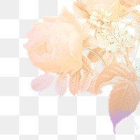 Aesthetic flower png border, transparent background