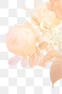 Aesthetic flower png border, transparent background