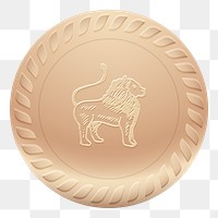 Gold badge png logo sticker, journal collage element on transparent background