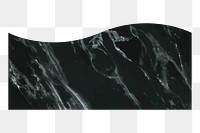 Black marble png sticker, shape collage element on transparent background