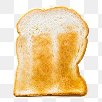 Toast png breakfast sticker, food collage element, transparent background