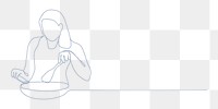 Png cooking line art border, transparent background