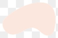 Beige blob shape png sticker, transparent background