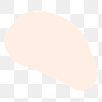 Beige blob shape png sticker, transparent background