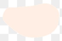 Beige oval shape png sticker, transparent background