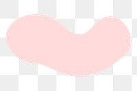 Pink blob shape png sticker, transparent background