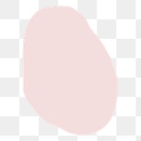 Pink oval shape png sticker, transparent background