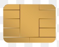 Png credit card chip sticker, transparent background