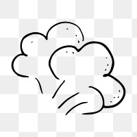 Png comic effect sticker, air puff doodle, transparent background