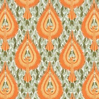 Vintage phoenix png seamless pattern, transparent background, Maurice Pillard Verneuil artwork remixed by rawpixel