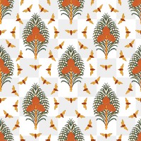 Vintage floral png seamless pattern, transparent background, Maurice Pillard Verneuil artwork remixed by rawpixel