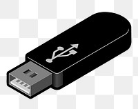 USB stick png sticker, transparent background. Free public domain CC0 image.