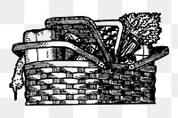 Grocery basket png sticker illustration, transparent background. Free public domain CC0 image.