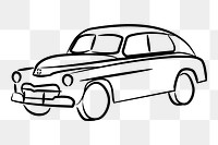 Retro car png sticker illustration, transparent background. Free public domain CC0 image.