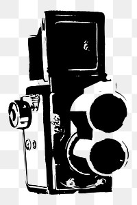 Old camera png sticker illustration, transparent background. Free public domain CC0 image.