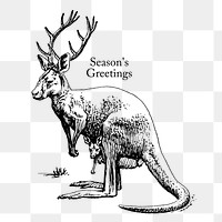 Christmas reindeer png sticker illustration, transparent background. Free public domain CC0 image.