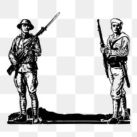 Png solider & sailor sticker illustration, transparent background. Free public domain CC0 image.