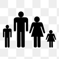 Family symbol png sticker illustration, transparent background. Free public domain CC0 image.
