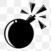 Bomb png sticker illustration, transparent background. Free public domain CC0 image.