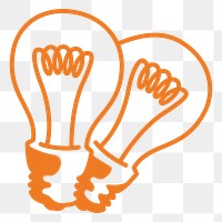 Light bulb png sticker illustration, transparent background. Free public domain CC0 image.