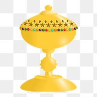 Goblet png sticker illustration, transparent background. Free public domain CC0 image.