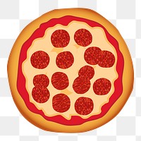 Pizza png sticker illustration, transparent background. Free public domain CC0 image.