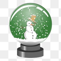 Snow globe png sticker illustration, transparent background. Free public domain CC0 image.