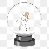 Snow globe png sticker illustration, transparent background. Free public domain CC0 image.