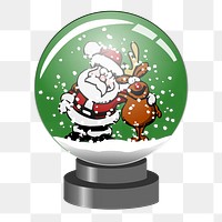 Snow globe png sticker illustration, transparent background. Free public domain CC0 image.