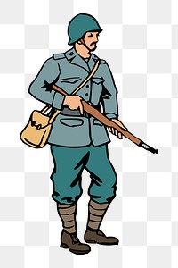 Soldier png sticker illustration, transparent background. Free public domain CC0 image.