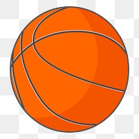 Basketball png sticker illustration, transparent background. Free public domain CC0 image.