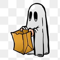 Png trick or treat sticker illustration, transparent background. Free public domain CC0 image.