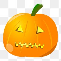 Halloween pumpkin png sticker illustration, transparent background. Free public domain CC0 image.