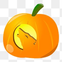 Halloween pumpkin png sticker illustration, transparent background. Free public domain CC0 image.