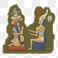 Egyptian pharaoh   png sticker illustration, transparent background. Free public domain CC0 image.