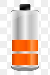 Battery level png sticker illustration, transparent background. Free public domain CC0 image.