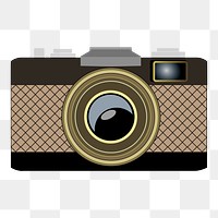 Analog camera png sticker illustration, transparent background. Free public domain CC0 image.