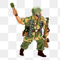 Soldier png sticker illustration, transparent background. Free public domain CC0 image.