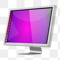 Computer screen png sticker illustration, transparent background. Free public domain CC0 image.