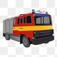 Fire truck png sticker illustration, transparent background. Free public domain CC0 image.